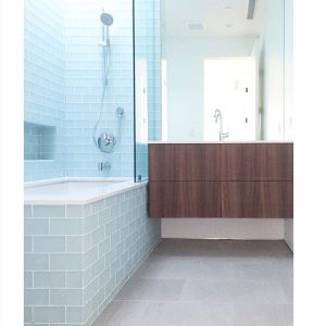 Modern Bathroom Cabinet in Venice California - Walnut