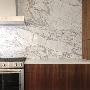 Bookmatched Granite in a modern Kitchen
